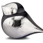 SoulBird™ vogel urn midnight & gehamerd zilver (mannetje)