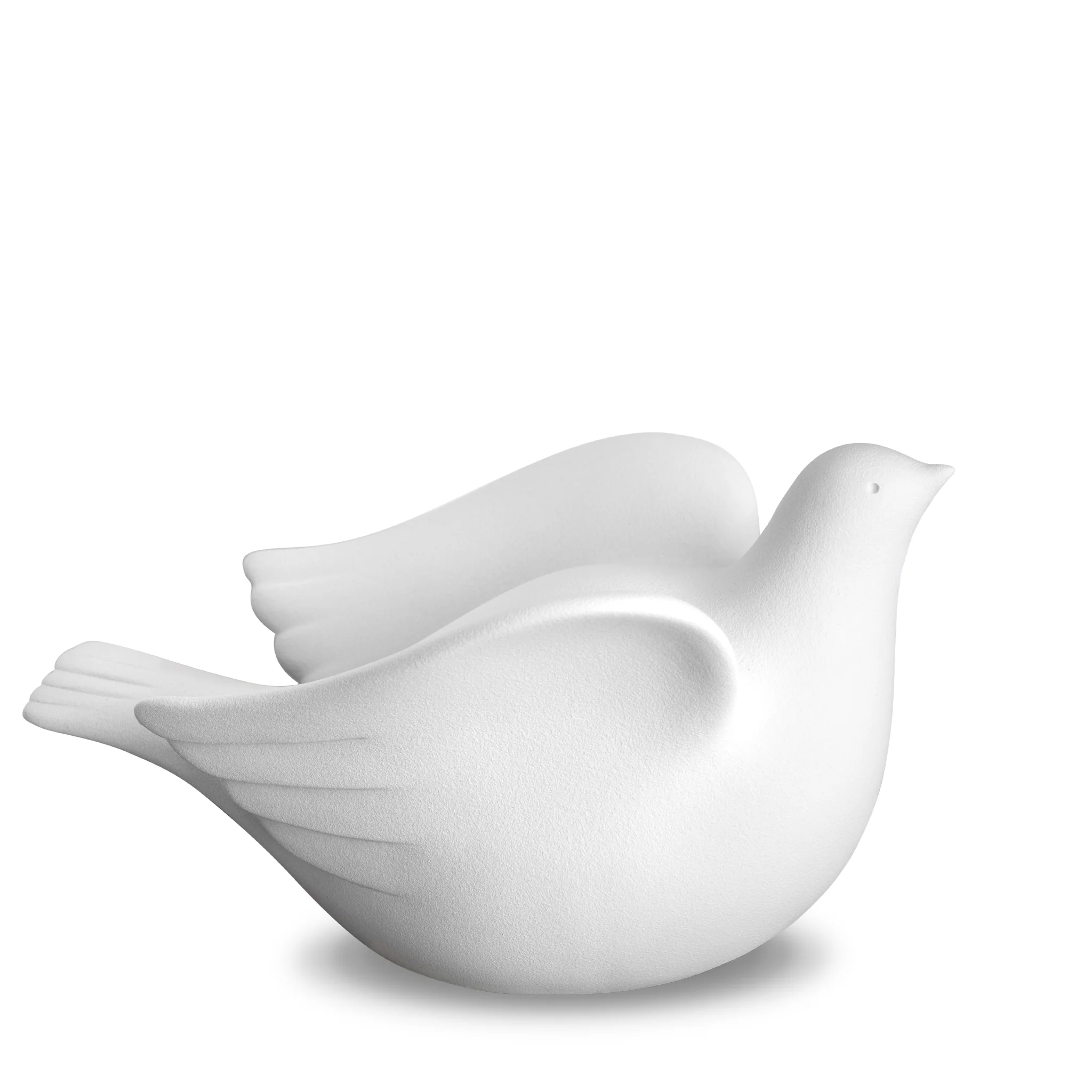 Liefdesduif porseleinen urn wit