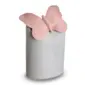 Paradise Butterfly porseleinen vlinder urn grijs en roze