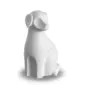 Hond porseleinen dierenurn wit