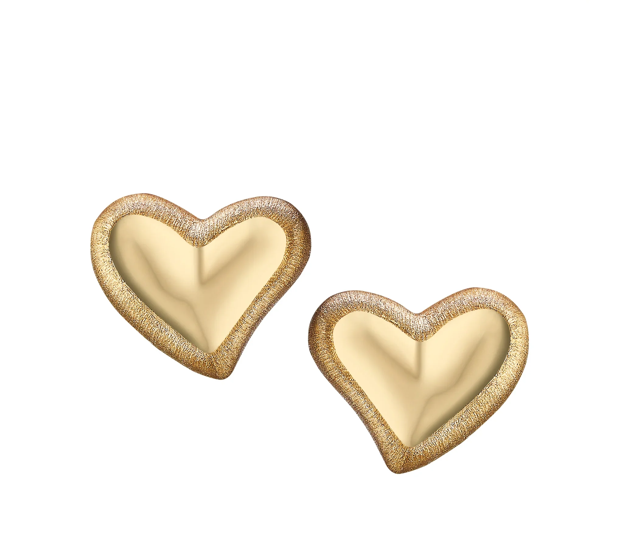 Leaning Heart™ hart oorbellen goud verguld