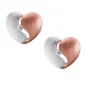 HeartFelt™ hart oorbellen zilver & roségoud verguld met zirkonia