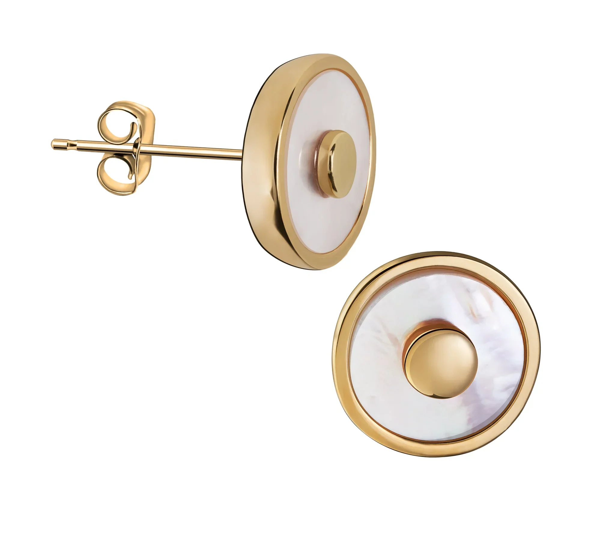 Mother of Pearl™ parelmoer oorbellen parelmoer goud verguld
