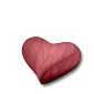 Hart mini-urn rood gemarmerd