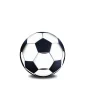 Football™ voetbal mini-urn mat zwart & zilver