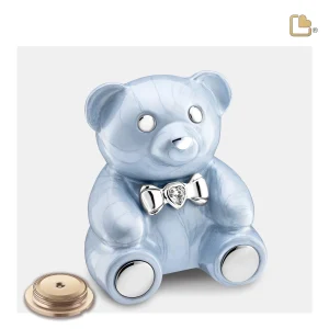 CuddleBear™ kinderurn blauw knuffelbeertje met Swarovski - Afbeelding 3