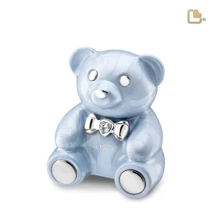 CuddleBear™ kinderurn blauw knuffelbeertje met Swarovski - Afbeelding 4