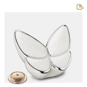 Wings of Hope™ vlinder medium urn parelmoer wit - Afbeelding 4