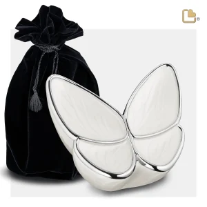 Wings of Hope™ vlinder medium urn parelmoer wit - Afbeelding 5