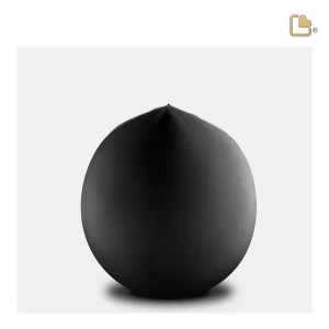 Drop™ traan/druppel medium urn zwart & geborsteld zilver - Afbeelding 5