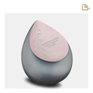 Drop™ traan/druppel medium urn grijs & geborsteld roségoud - Afbeelding 9