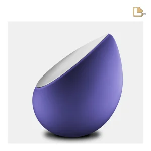 Drop™ traan/druppel medium urn marineblauw & geborsteld zilver - Afbeelding 7