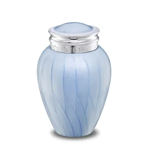Blessing™ medium urn parelmoer blauw
