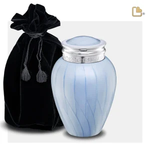 Blessing™ medium urn parelmoer blauw - Afbeelding 5