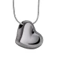 Leaning Heart™ hart ashanger/assieraad ruthenium incl. collier