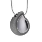 TearDrop™ druppel ashanger/assieraad ruthenium incl. collier