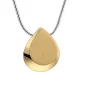 Drop™ druppel ashanger/assieraad goud verguld incl. collier