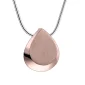 Drop™ druppel ashanger/assieraad roségoud verguld incl. collier