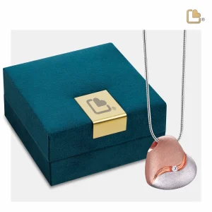 HeartFelt™ hart ashanger/assieraad zilver-rosé-zirkonia & collier - Afbeelding 5