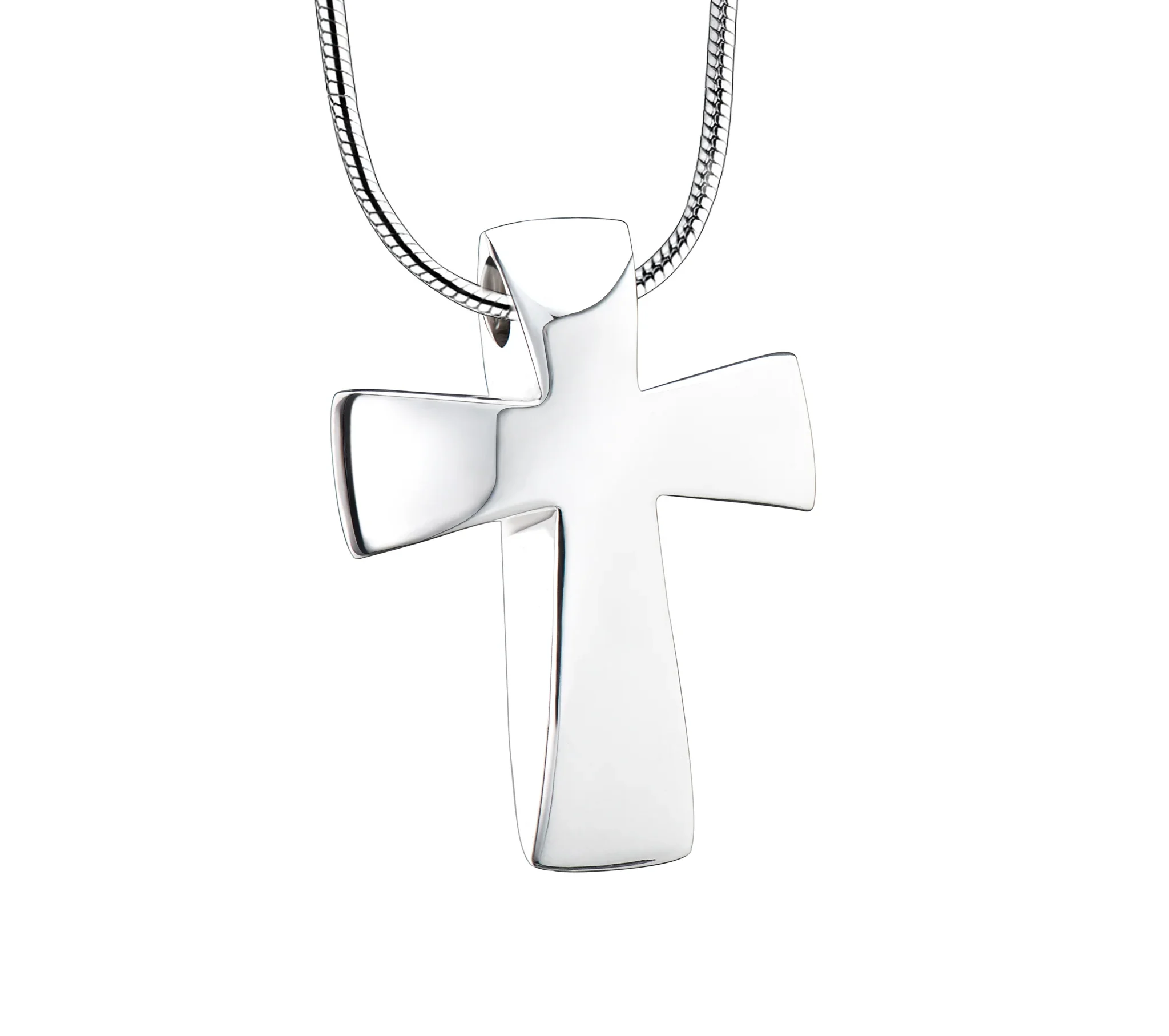 Cross™ ashanger/assieraad kruis zilver incl. collier
