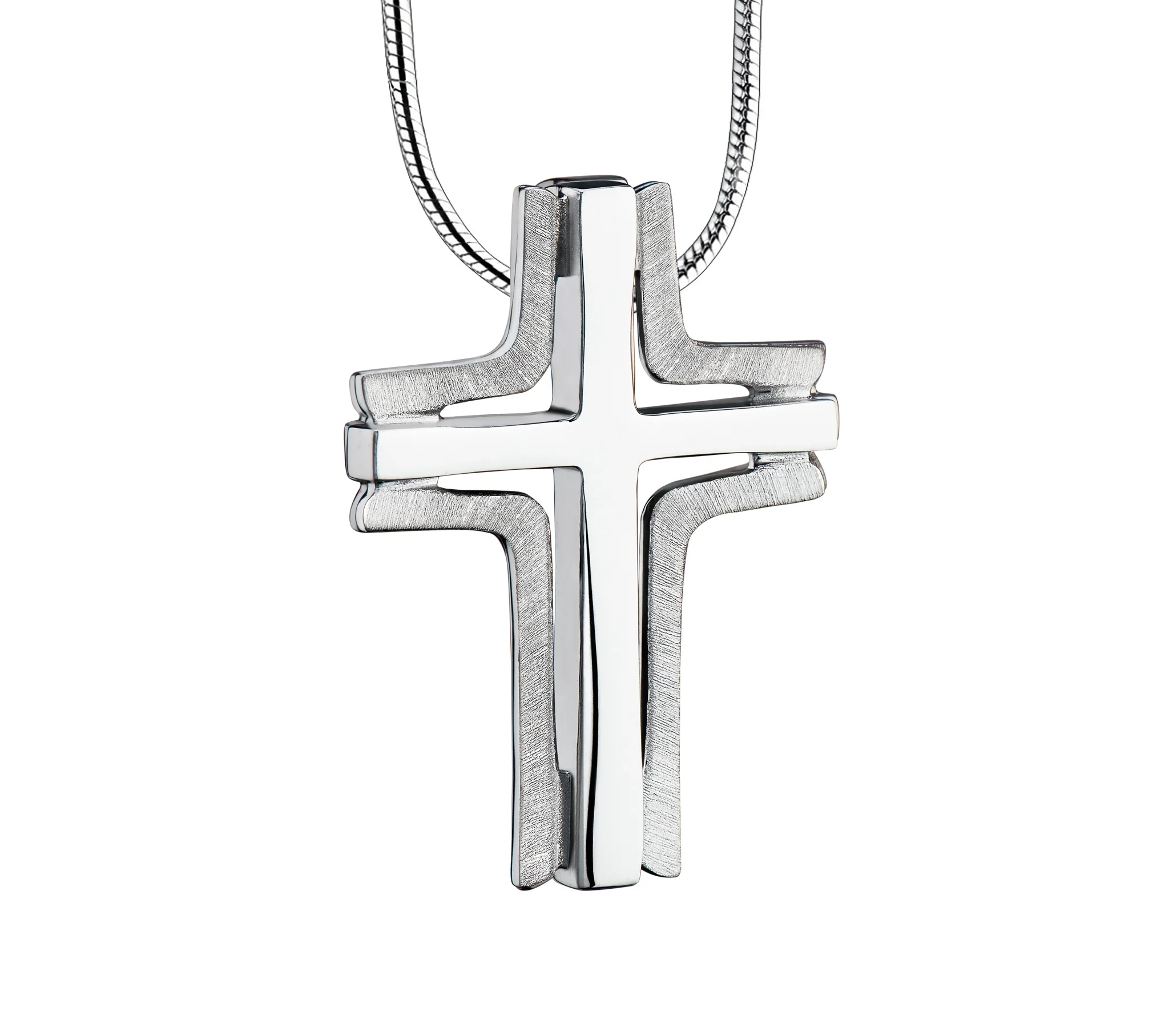 Cross™ Elegant kruis ashanger/assieraad zilver incl. collier