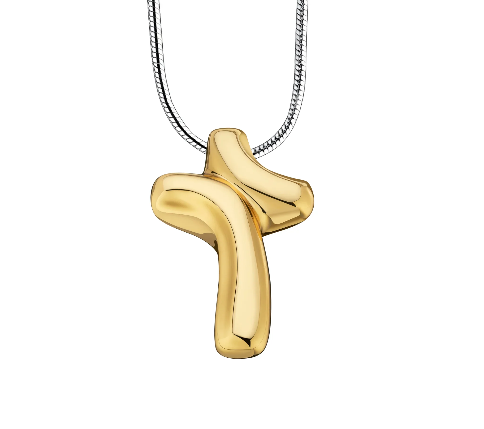 ComfortCross™ kruis ashanger/assieraad goud verguld incl. collier
