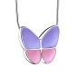 Wings of Hope™ vlinder ashanger/assieraad zilver-lavendel & collier