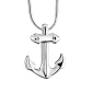Anchor™ ashanger/assieraad anker zilver incl. collier