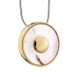 Mother of Pearl™ parelmoer ashanger/assieraad goud verguld incl. collier