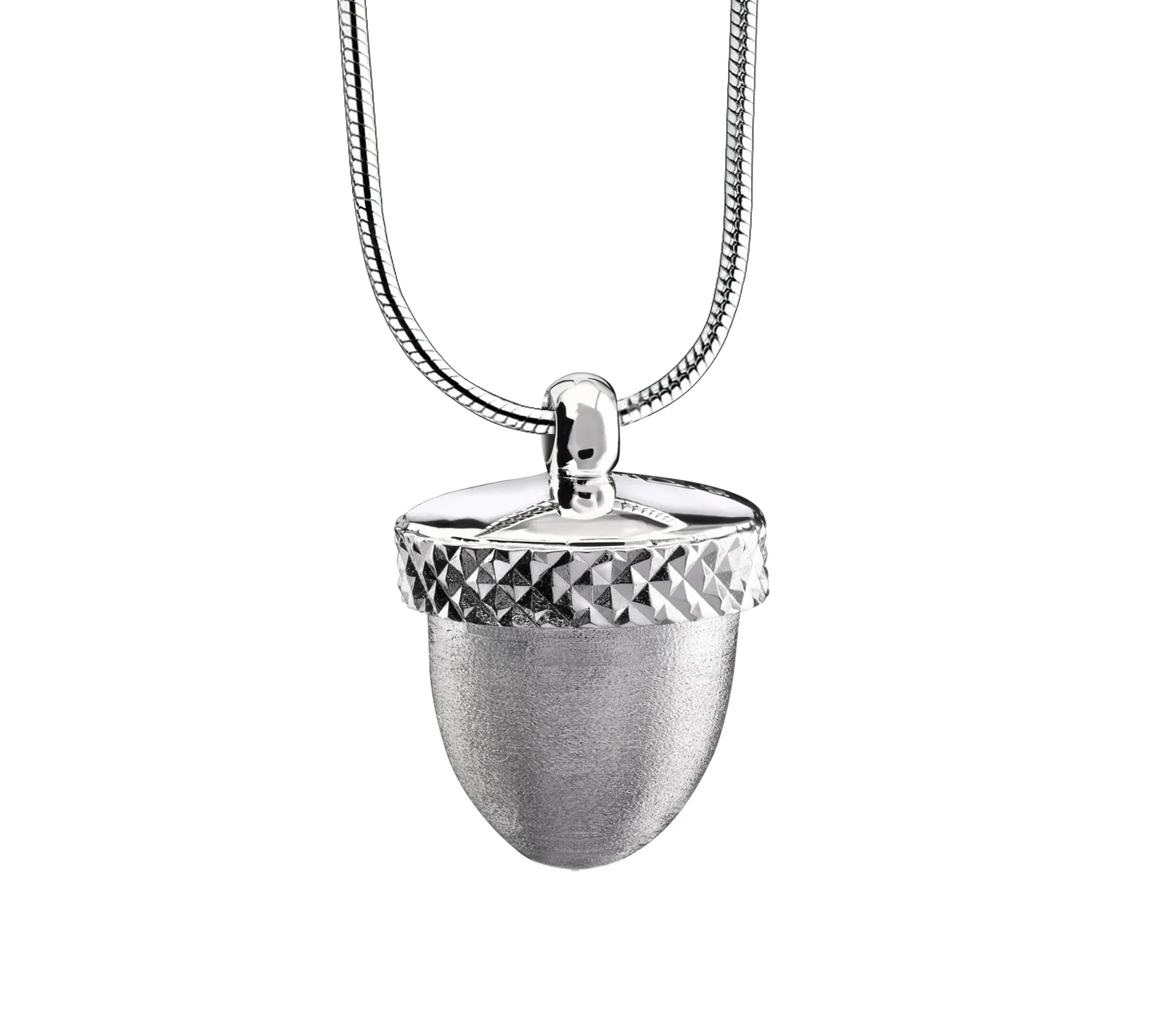 Acorn™ ashanger/assieraad zilver incl. collier
