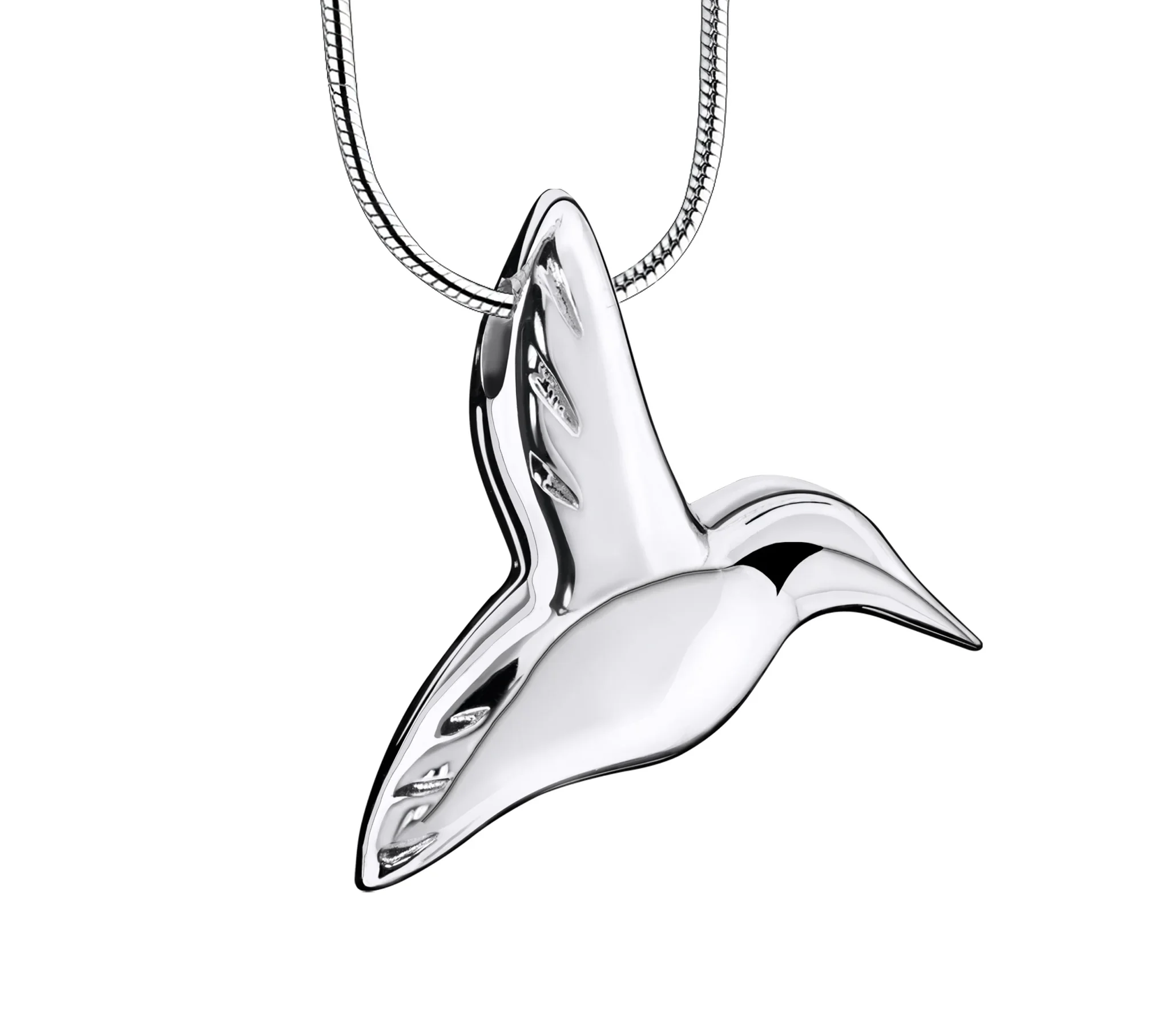 HummingBird™ kolibrie ashanger/assieraad zilver incl. collier