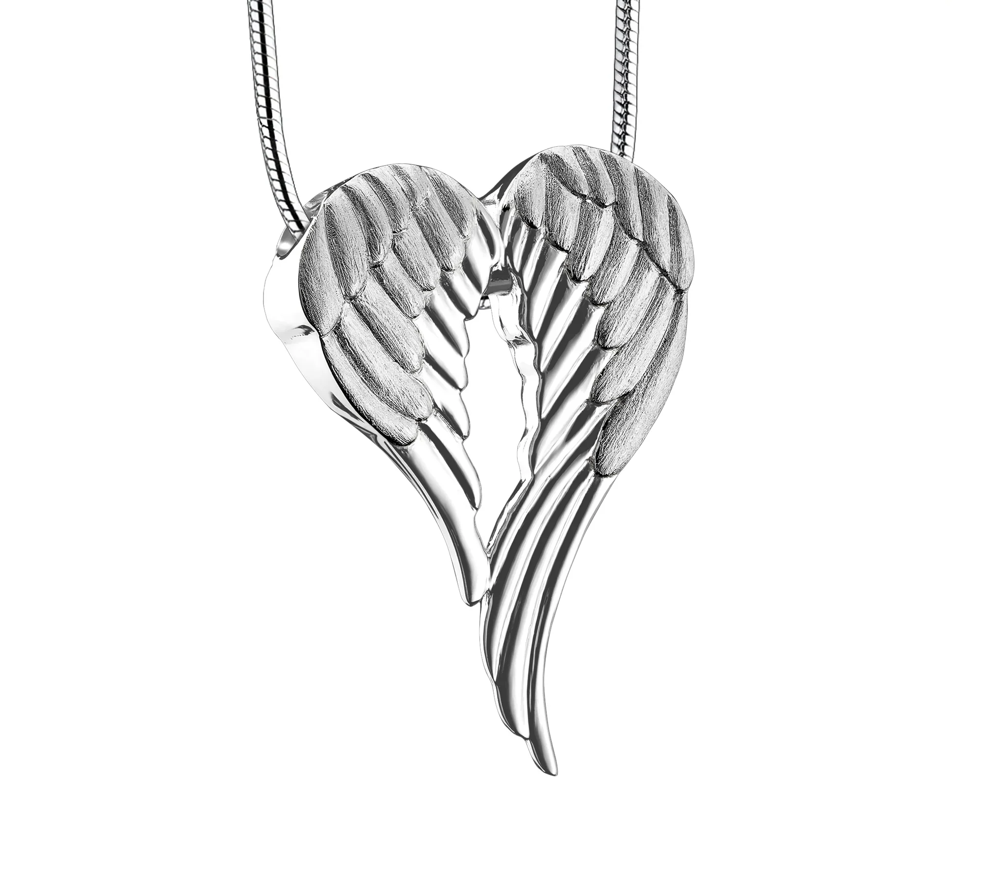 AngelWings™ ashanger/assieraad zilver incl. collier