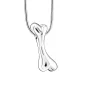 DogBone™ hondenbot dieren ashanger/assieraad zilver incl. collier