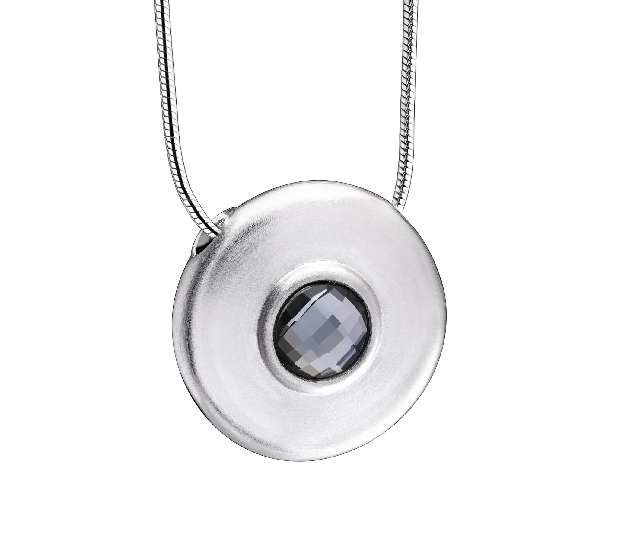 Simplicity™ ashanger/assieraad zilver met Swarovski incl. collier