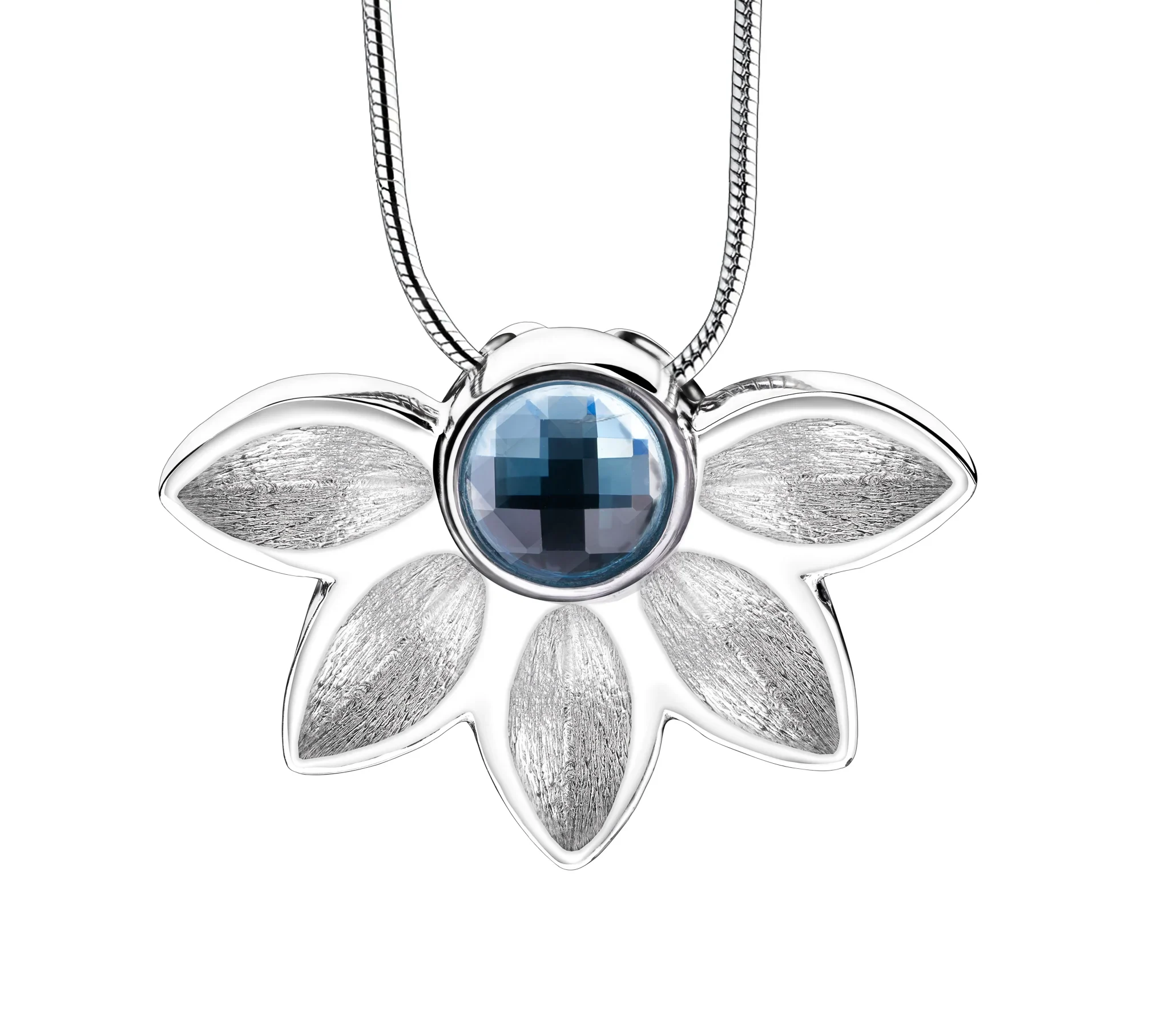Nirvana™ Azure ashanger/assieraad zilver met Swarovski incl. collier