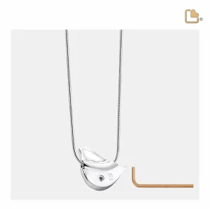 LoveBird™ vogel ashanger/assieraad zilver incl. collier - Afbeelding 3