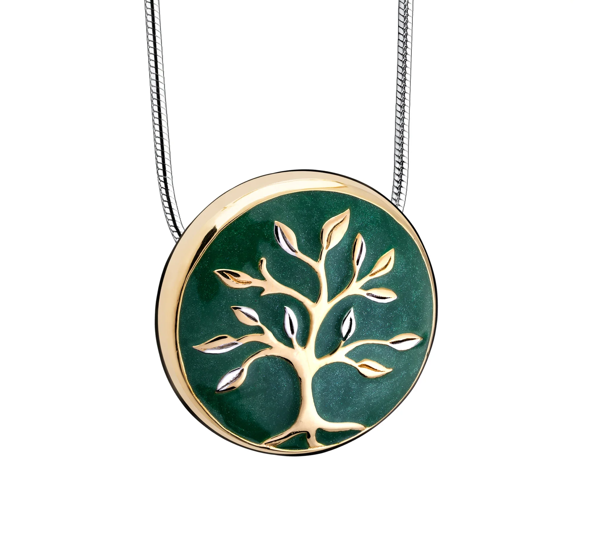 Tree of Love™ levensboom ashanger/assieraad goud verguld incl. collier