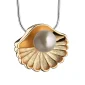 SeaShell™ Pearl ashanger/assieraad parelschelp goud verguld incl. collier