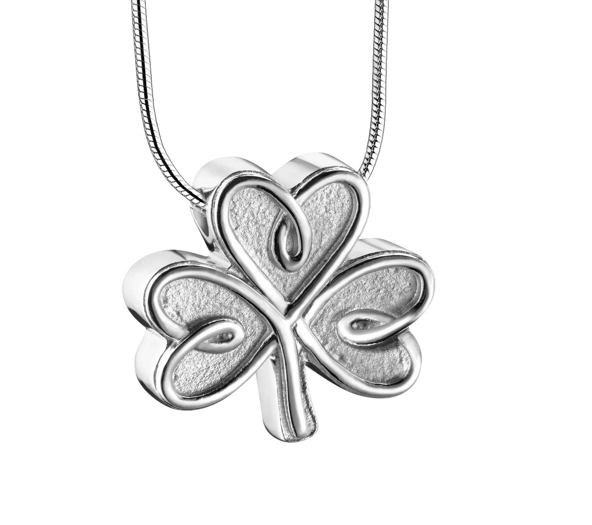 CelticShamrock™ Keltische ashanger/assieraad zilver incl. collier