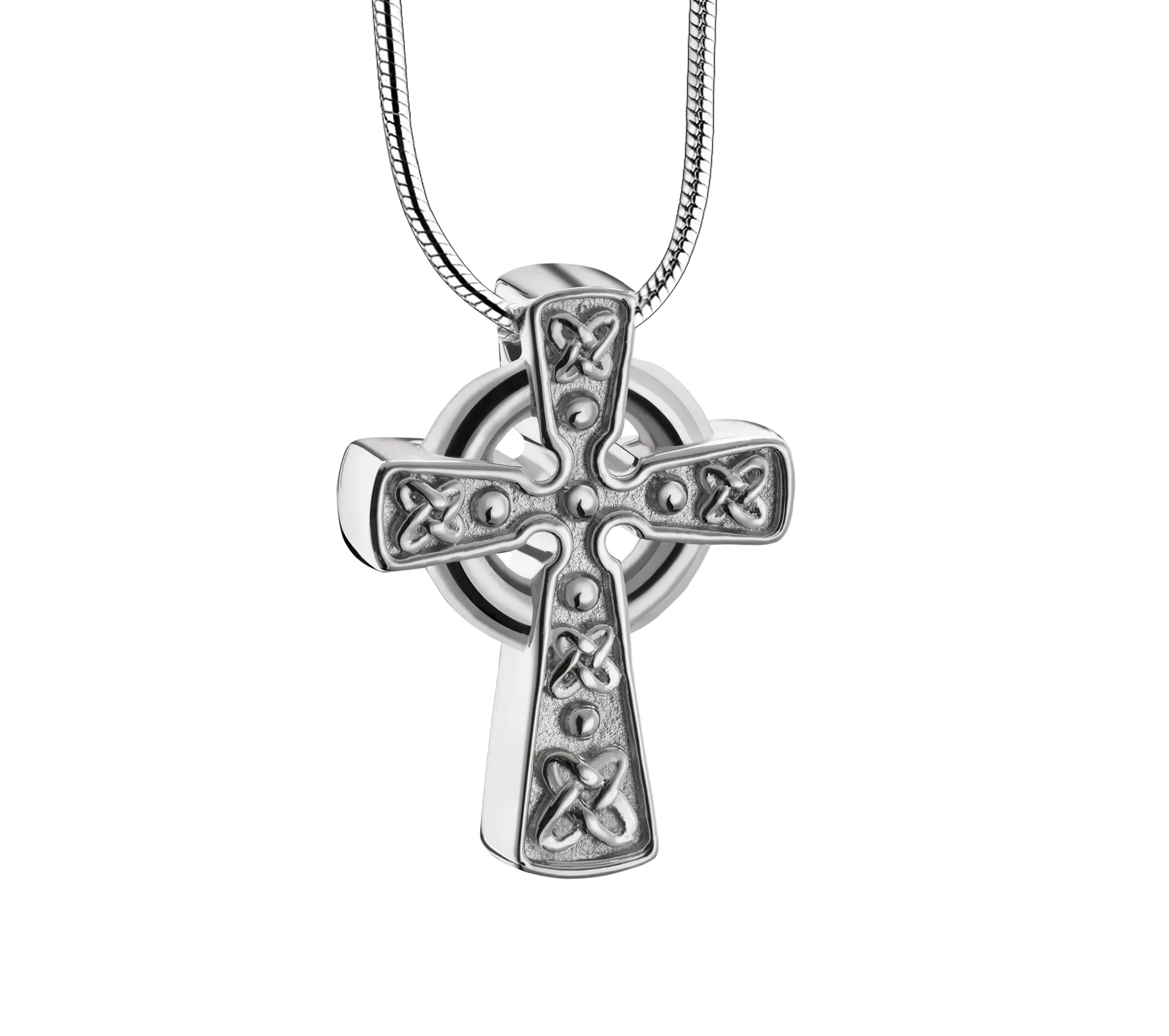 CelticCross™ Keltisch kruis ashanger/assieraad zilver incl. collier