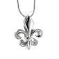 Fleur-de-lis™ ashanger/assieraad Franse lelie zilver incl. collier