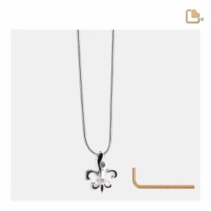 Fleur-de-lis™ ashanger/assieraad Franse lelie zilver incl. collier - Afbeelding 3