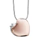 Leaning Heart™ ashanger/assieraad hart rosé - zirkonia incl. collier
