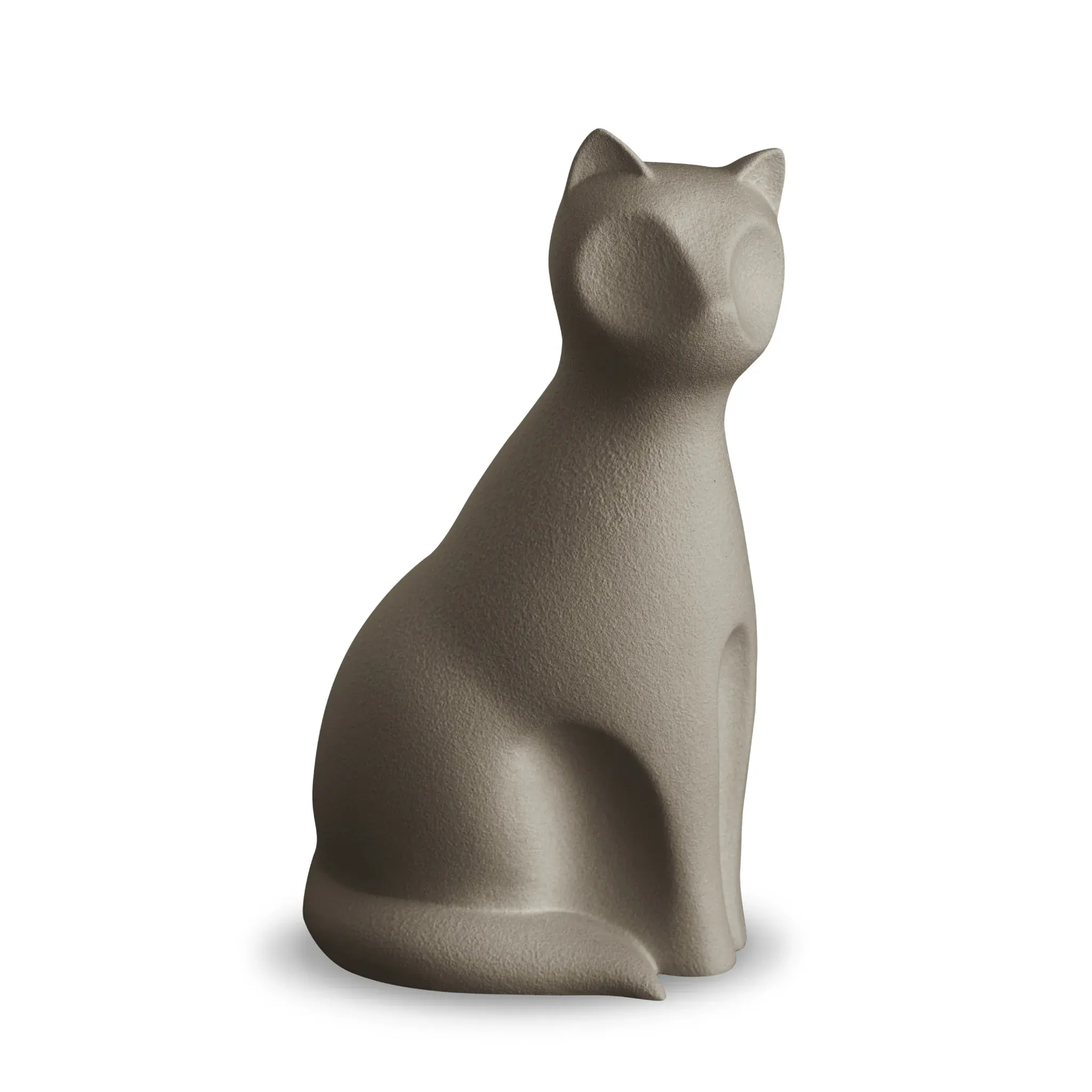 Kat porseleinen dierenurn bruin