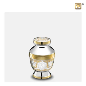 Elegant™ bloemen mini-urn zilver - Afbeelding 4