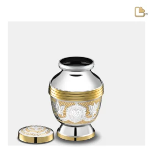 Elegant™ bloemen mini-urn zilver - Afbeelding 5
