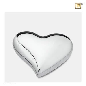 Hart mini-urn zilver - Afbeelding 5