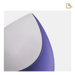 Drop™ traan/druppel medium urn marineblauw & geborsteld zilver - Afbeelding 5