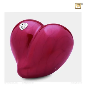 LoveHeart™ medium hart urn rood met Swarovski - Afbeelding 5