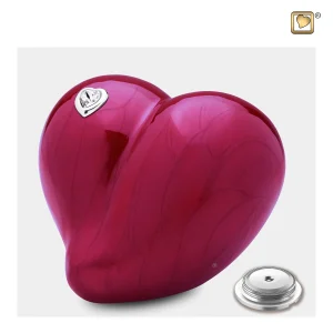 LoveHeart™ medium hart urn rood met Swarovski - Afbeelding 4
